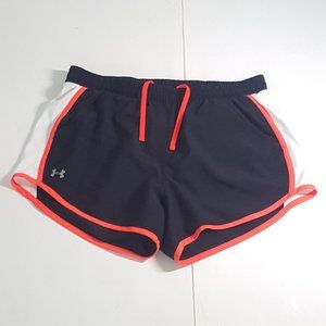 Women's Under Armour Athletic Short Size SM Black /Neon Orange